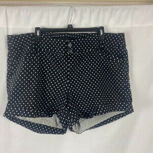 Torrid Navy Polk A Dot Cuff Chino Shorts Women's Size 22.